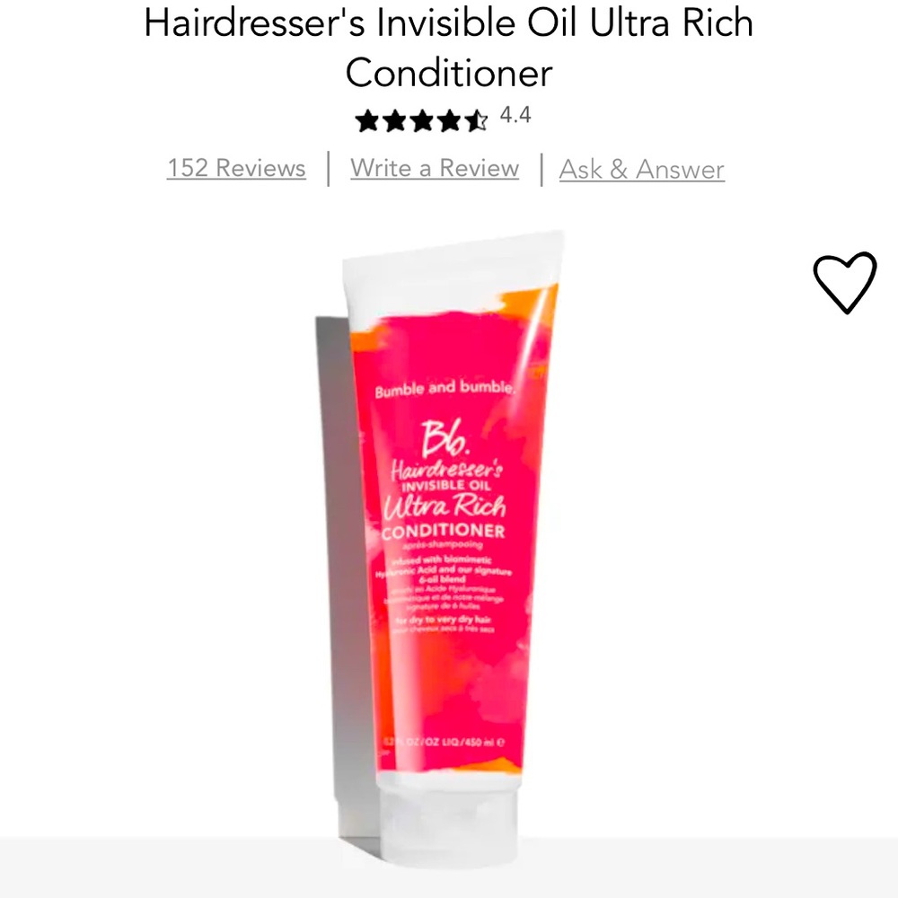 Bumble and Bumble Hairdresser's Invisible Oil Ultra Rich Conditioner